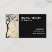 禅の木のバランスl自然の写真撮影 名刺 (裏面)