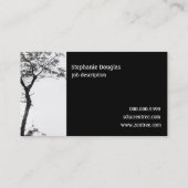 禅の木のバランスl自然の写真撮影 名刺 (裏面)