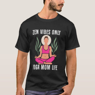 禅の癒しだけ ヨガマム ライフ ヨガママ Tシャツ