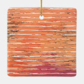 禅の白いリード正方形セラミックオーナメント セラミックオーナメント (裏面)