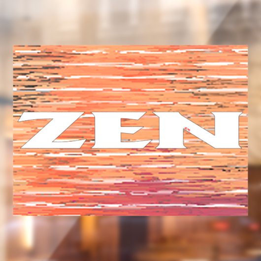 禅の白い葦の窓が貼り付く ウィンドウサイン (シート2)