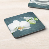 禅の白い蘭の花 コースター (左側)