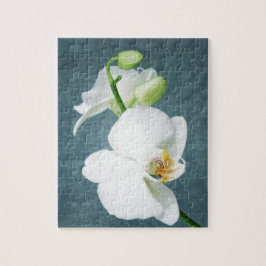 禅の白い蘭の花 ジグソーパズル