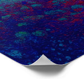 禅の盆栽の木の点描風景画 ポスター (角)