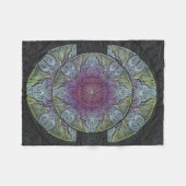 禅の目覚め，霊気，癒し，チャクラ フリースブランケット (正面(横))