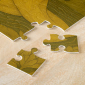 禅の瞑想アートマインドフルネスヨガイエローカスタム ジグソーパズル (側面)