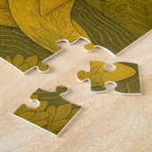 禅の瞑想アートマインドフルネスヨガイエローカスタム ジグソーパズル (側面)