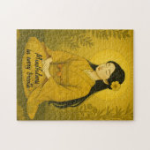 禅の瞑想アートマインドフルネスヨガイエローカスタム ジグソーパズル (横)