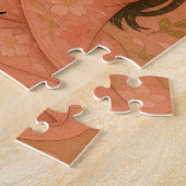 禅の瞑想アートマインドフルネスヨガピンクカスタム ジグソーパズル (側面)