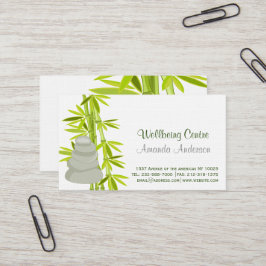 禅の石およびタケ 名刺