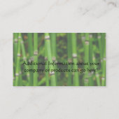 禅の石と竹の名刺 名刺 (裏面)