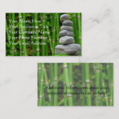 禅の石と竹の名刺 名刺 (正面/裏面)