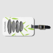 禅の石の旅パーソナライズされた行lugageラベル ラゲッジタグ (正面横)