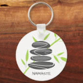 禅の石を重ねて瞑想キーホルダー キーホルダー (正面)