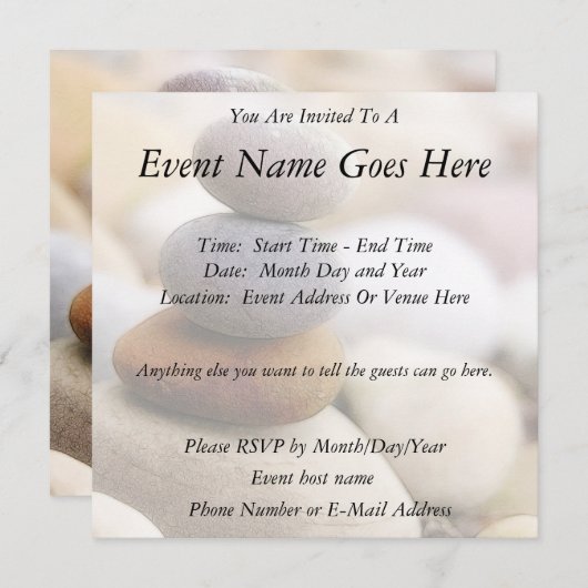 禅の石庭 招待状 (正面/裏面)