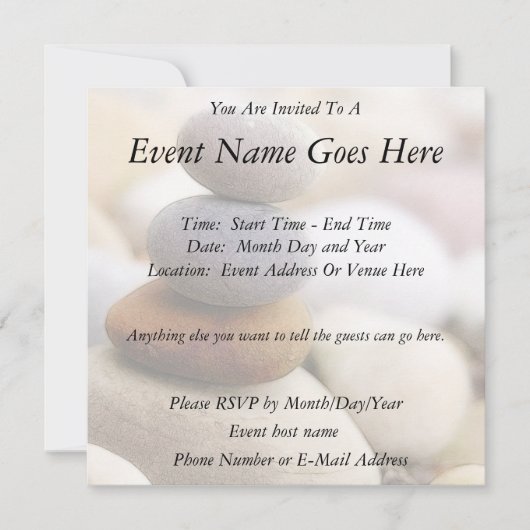 禅の石庭 招待状 (正面)