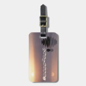 禅の石、夕日 ラゲッジタグ (正面縦)