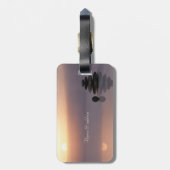 禅の石、夕日 ラゲッジタグ (裏面縦)