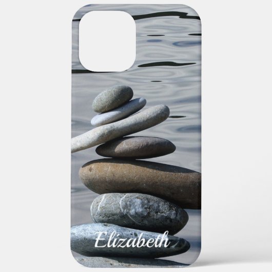 禅の石、海、瞑想 Case-Mate iPhoneケース (裏面)
