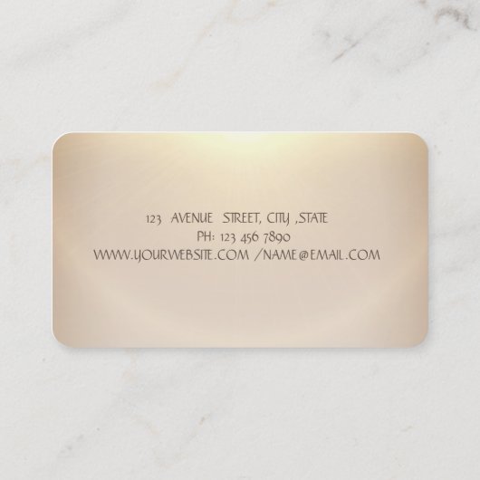 禅の石，花，金ゴールド 名刺 (裏面)