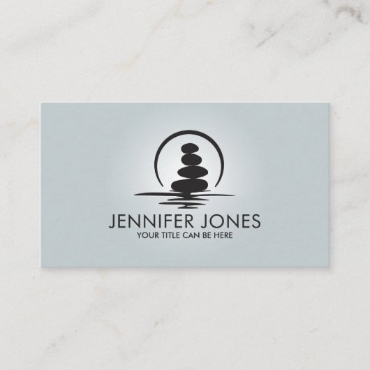 禅の石 – 調和と静かさ 名刺 (正面)