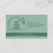 禅の石 – 調和と静かさ 名刺 (裏面)