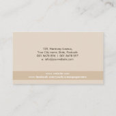 禅の石 – 調和と静かさ 名刺 (裏面)