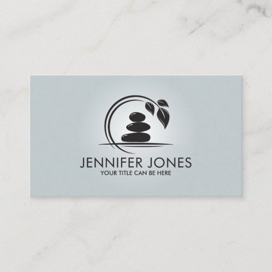 禅の石 – 調和と静かさ 名刺 (正面)