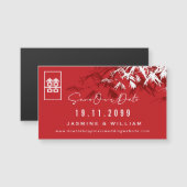 禅の竹葉の結婚式の日付を保存 (正面/裏面)