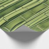 禅の緑の竹のパターン背景自然asia ja ラッピングペーパー (角)