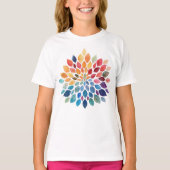 禅の自然の葉マンダラ Tシャツ (正面)
