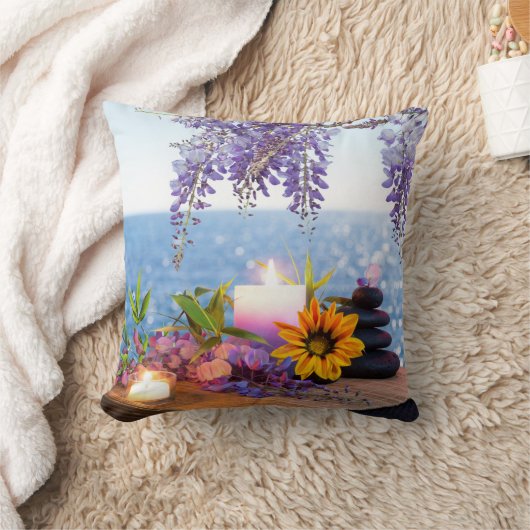 禅の至福の黙想の平和ヨガのチャクラのナマステ2 クッション (ブランケット)