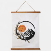 禅の花：日の出の静寂 吊り下げ型タペストリー (正面)