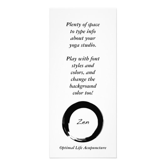 禅の記号の棚カード ラックカード (正面)