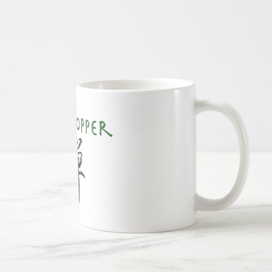 禅の記号を持つバッタ コーヒーマグカップ (右)