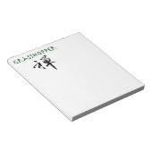 禅の記号を持つバッタ ノートパッド (アングル)