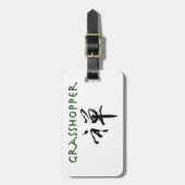 禅の記号を持つバッタ ラゲッジタグ (正面縦)