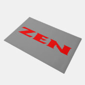禅の赤い灰色のdoormat ドアマット (アングル)