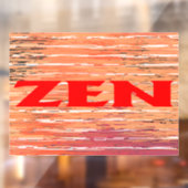 禅の赤い葦の窓が貼り付いている ウィンドウサイン (シート2)