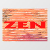 禅の赤い葦の窓が貼り付いている ウィンドウサイン (シート)