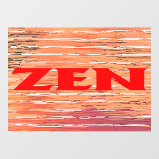 禅の赤い葦の窓が貼り付いている ウィンドウサイン (シート)