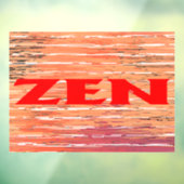 禅の赤い葦の窓が貼り付いている ウィンドウサイン (シート3)