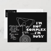 禅の障害は道をブロックしない – 私は複雑ではない ポストカード (正面/裏面)