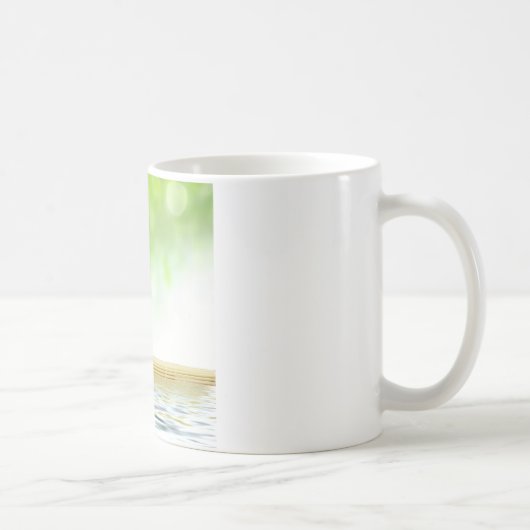 禅の静けさの水の庭は癒しの愛 コーヒーマグカップ (右)