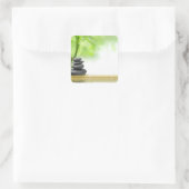 禅の静けさの水の庭は癒しの愛 スクエアシール (バッグ)