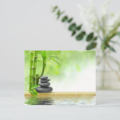 禅の静けさの水の庭は癒しの愛 ポストカード (スタンド正面)