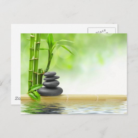 禅の静けさの水の庭は癒しの愛 ポストカード (正面/裏面)