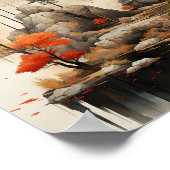 禅の静けさ：山の静寂 ポスター (角)