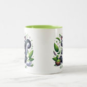 禅の香り瞑想スカンク ツートーンマグカップ (中央)