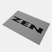禅の黒い灰色の書式 ドアマット (アングル)